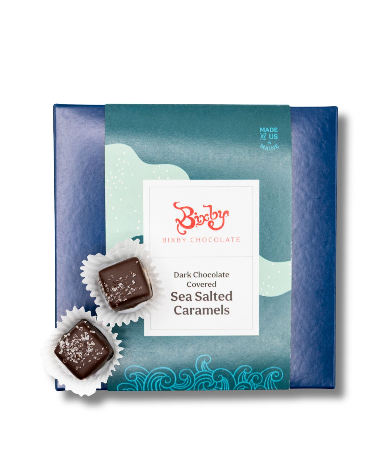 Подарочный набор темного шоколада Bixby Chocolate Sea Salted Caramel, 18 Pieces