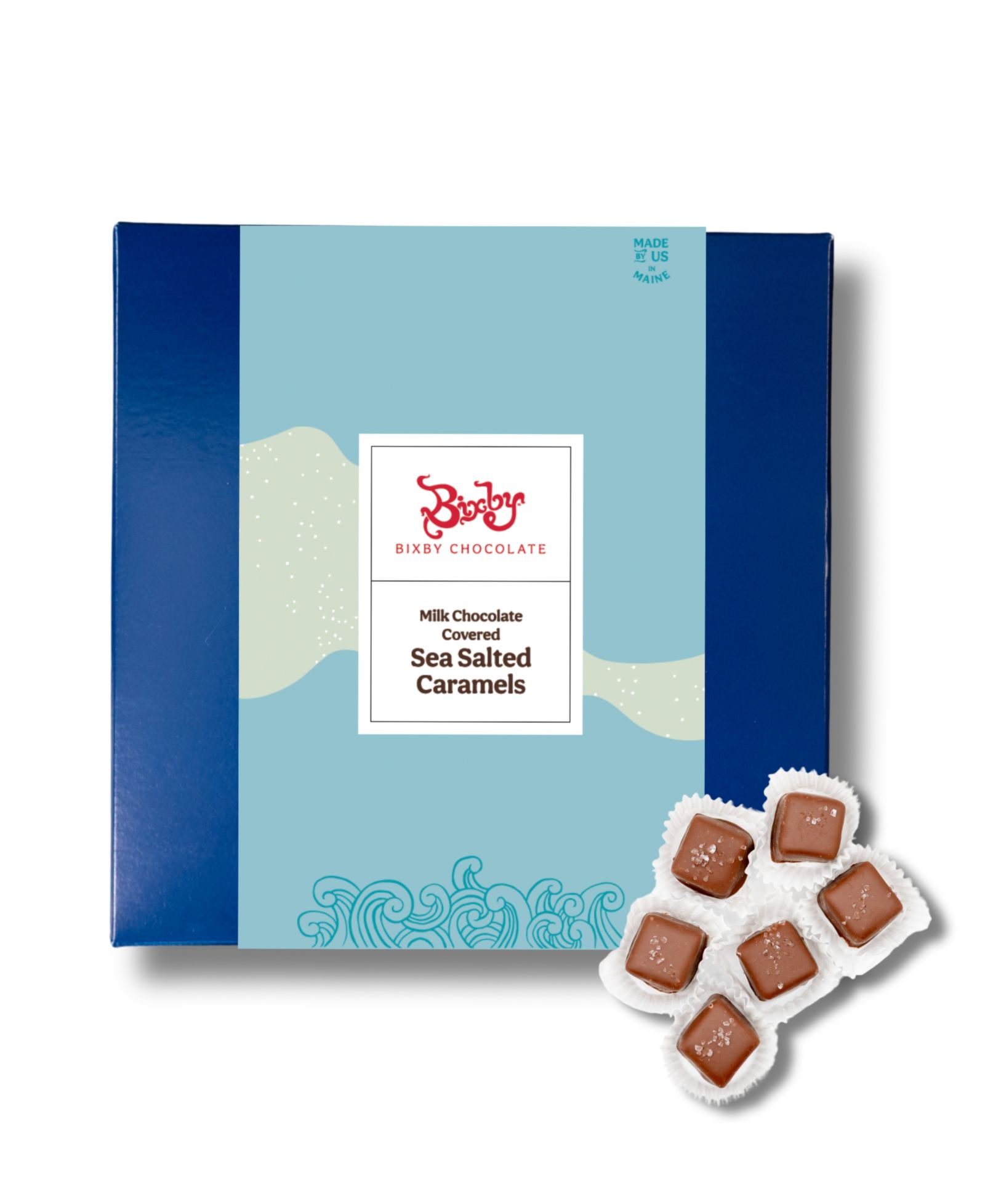 Подарочный набор молочного шоколада Bixby Chocolate Sea Salted Caramel, 50 штук