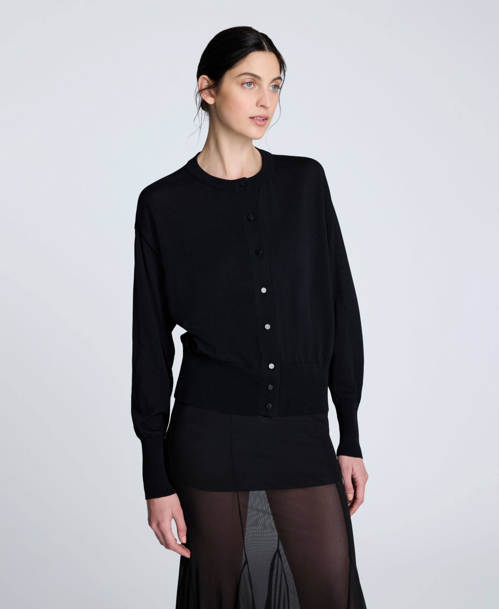 Kenneth Cole Women's Long Sleeve Button-Front Cardigan Sweater