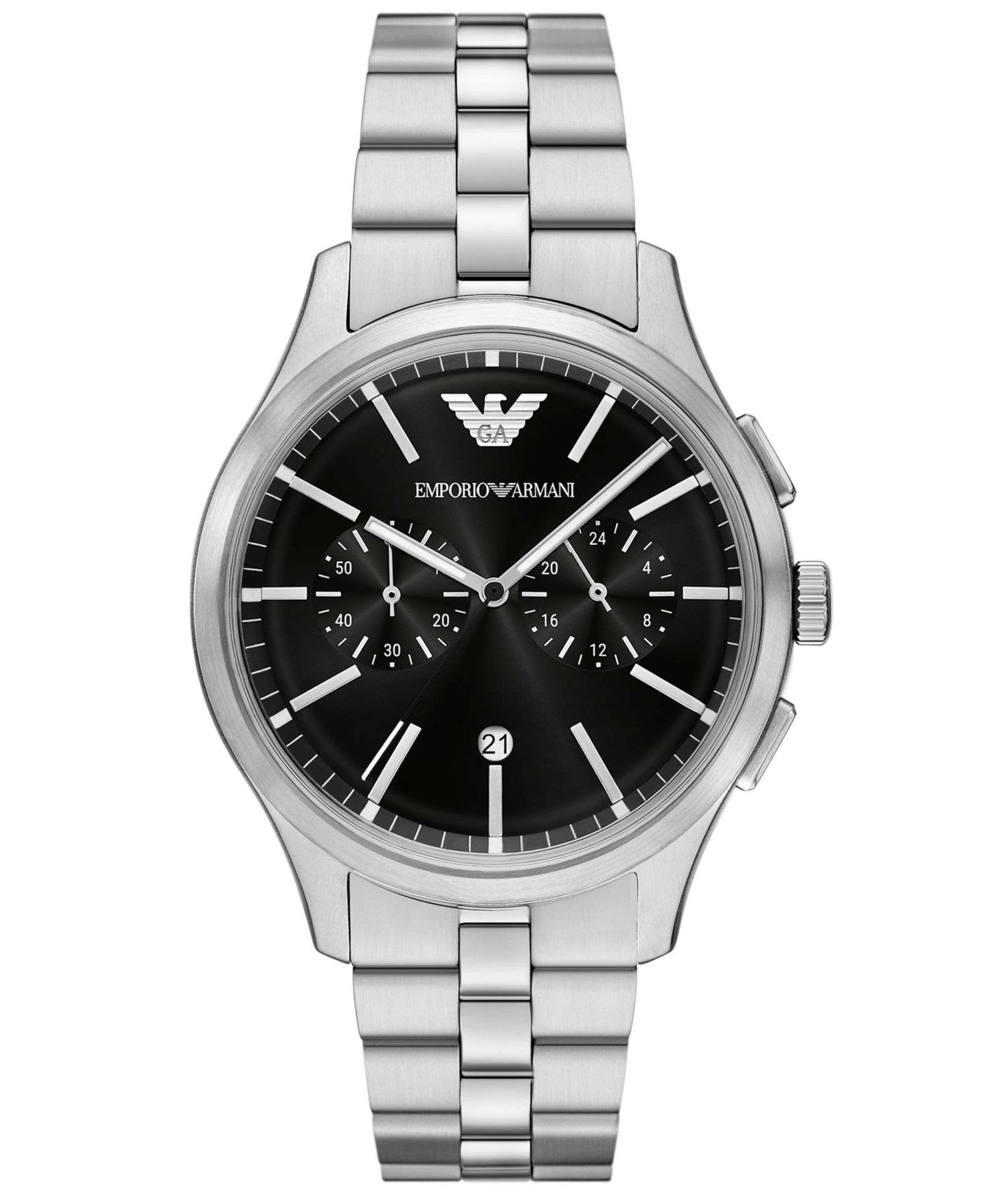 Мужские часы Emporio Armani Chronograph Stainless Steel Bracelet 42mm