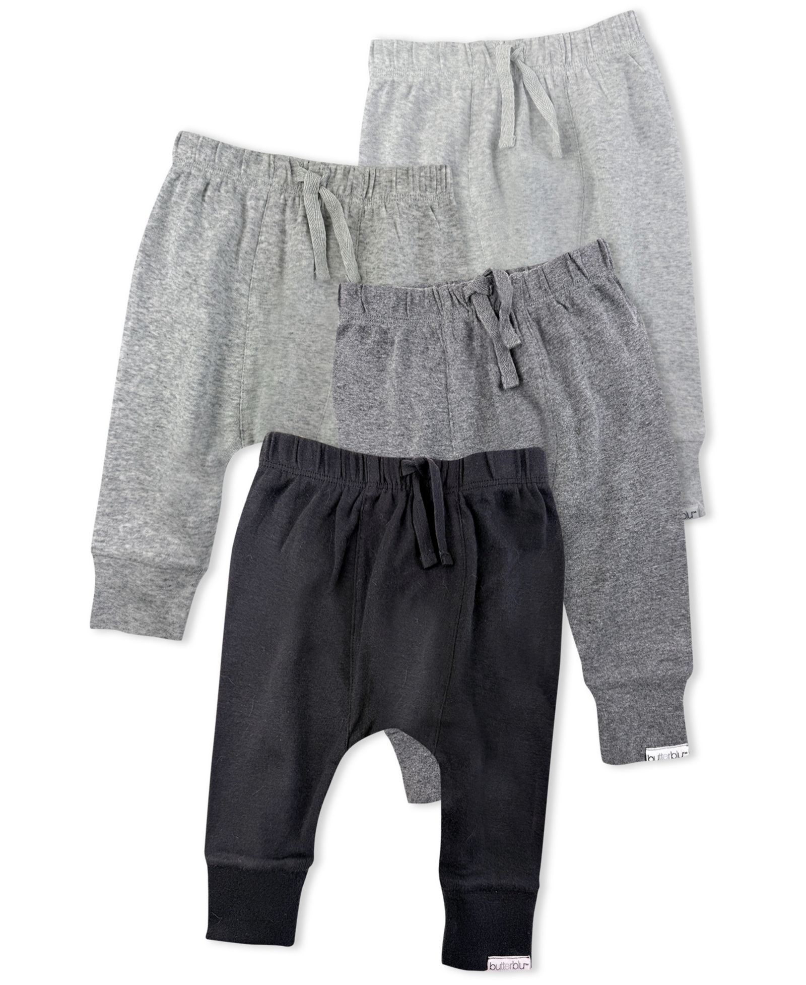 butterblu Baby Boys' and Girls' Jogger Pants, 4-Pack
