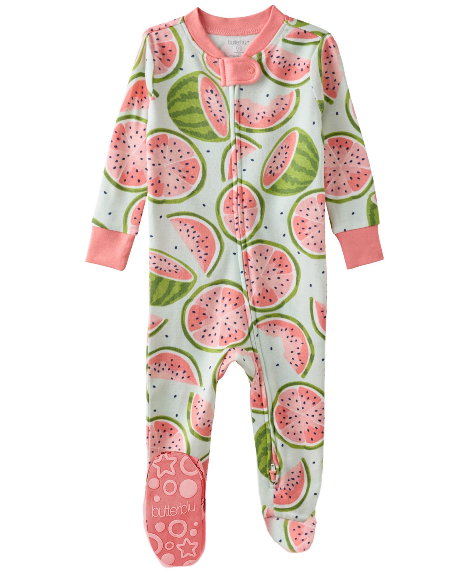 butterblu Baby Girls' Cruz Cotton Snug-Fit Footed Pajama