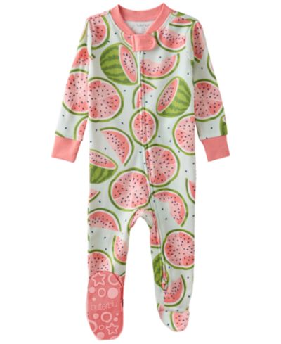 butterblu Baby Girls' Cruz Cotton Snug-Fit Footed Pajama