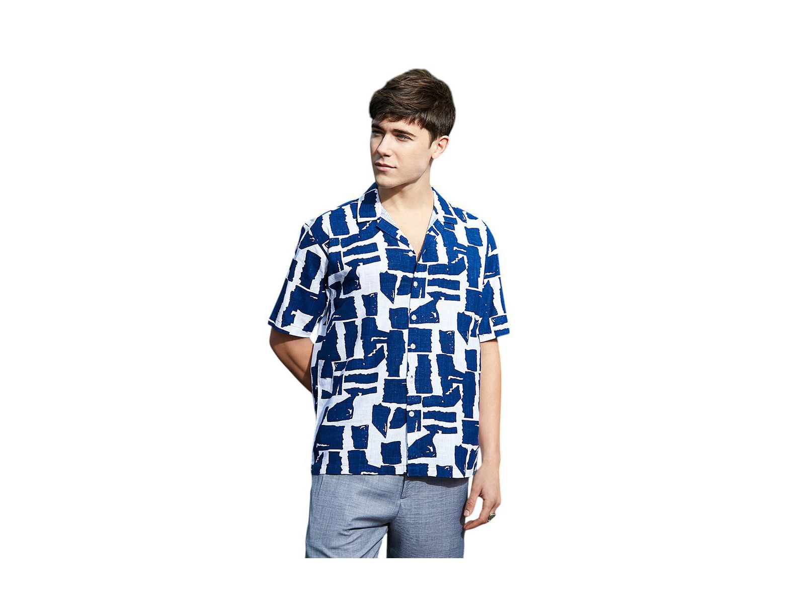 Рубашка Campus Sutra Men's Imprint Oversized
