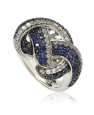 Кольцо Suzy Levian New York Sterling Pave Sapphire Love Knot