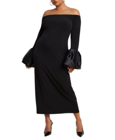 Женское платье макси ELOQUII Plus Size с открытыми плечами