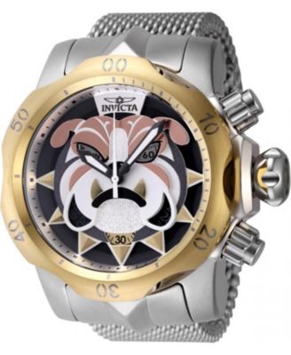 Invicta Men's 48170 Venom Quartz Multifunction Antique Silver, Rose Gold, Gunmetal, Grey, Gold Dial Watch