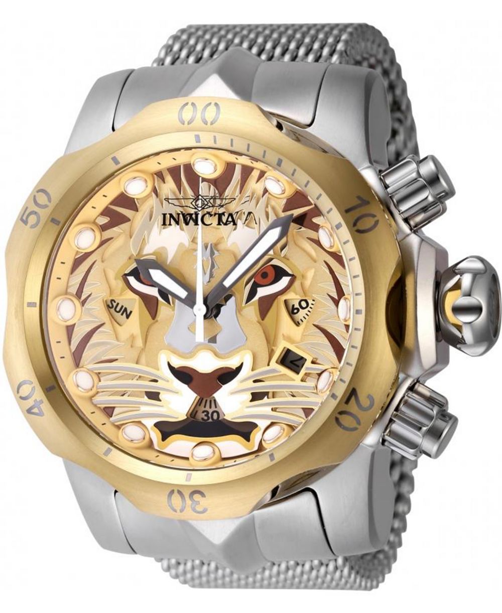 Invicta Men's 48171 Venom Quartz Multifunction Antique Silver, Gold, Brown, Copper Dial Watch