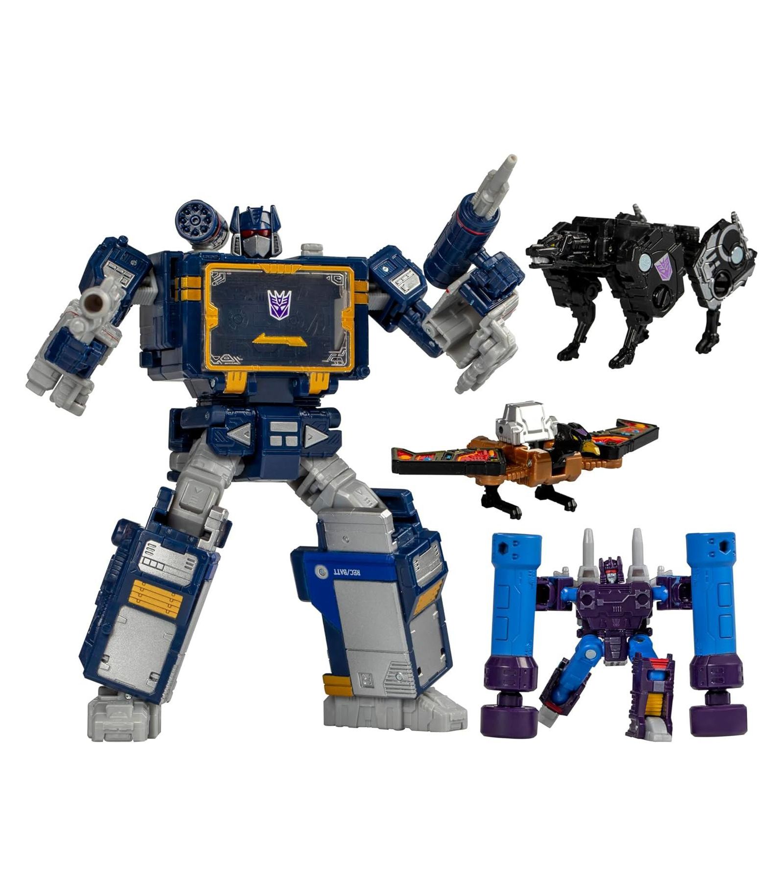 Transformers G1 Universe Soundwave Voyager Class 4-компонентный набор экшн-фигурок, возраст 8+