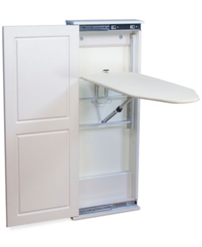 Household Essentials Iron  n Fold Wall Ironing Board Cabinet, White