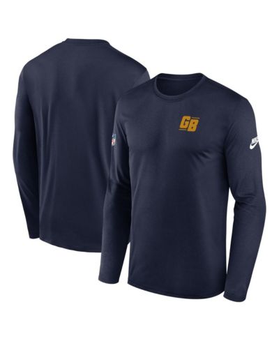 Мужская футболка Nike Navy Green Bay Packers The 1923 Classic Sideline Logo Dri-FIT Long Sleeve Legend