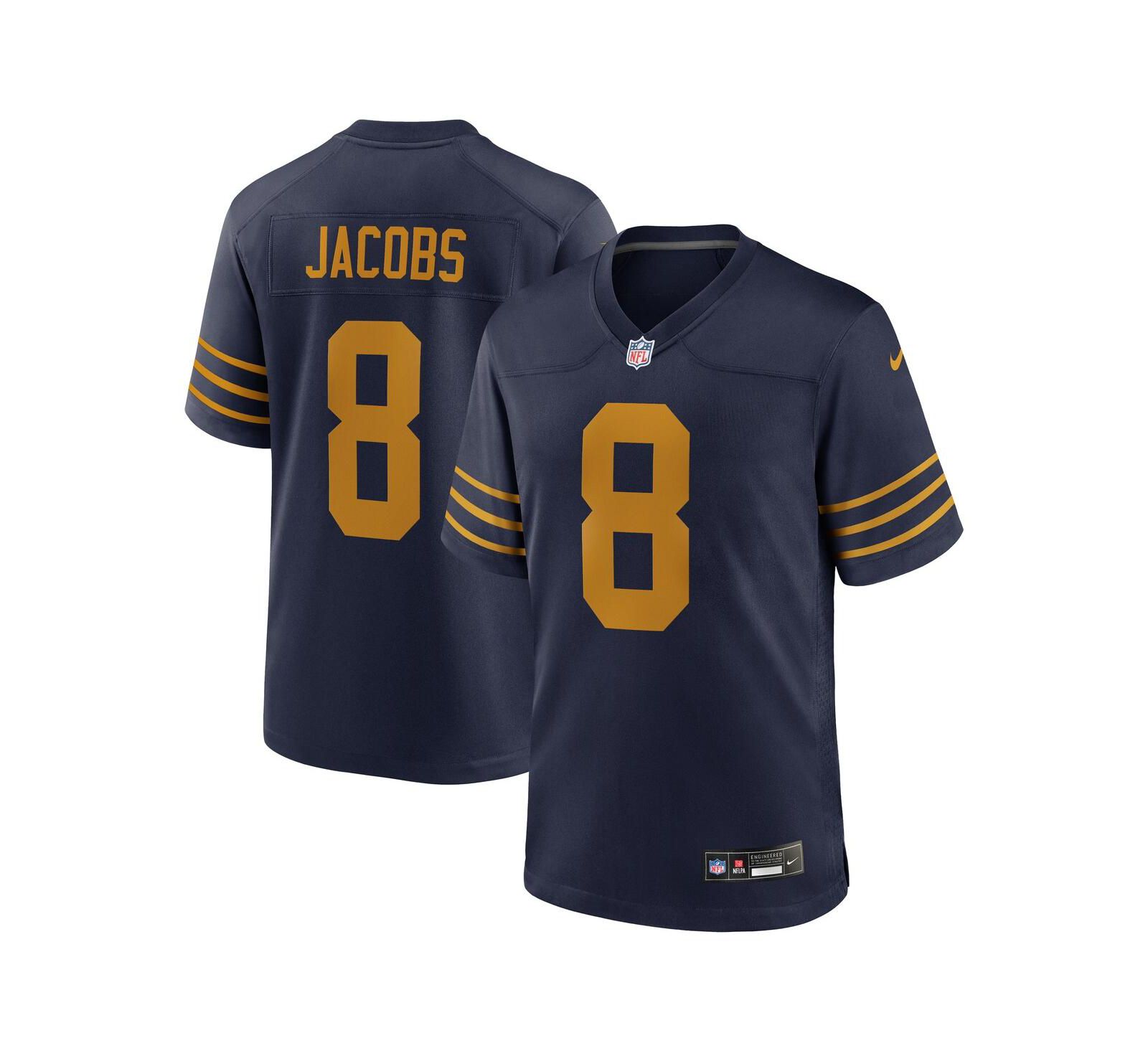 Nike Мужская джерси Josh Jacobs Navy Green Bay Packers The 1923 Classic Game