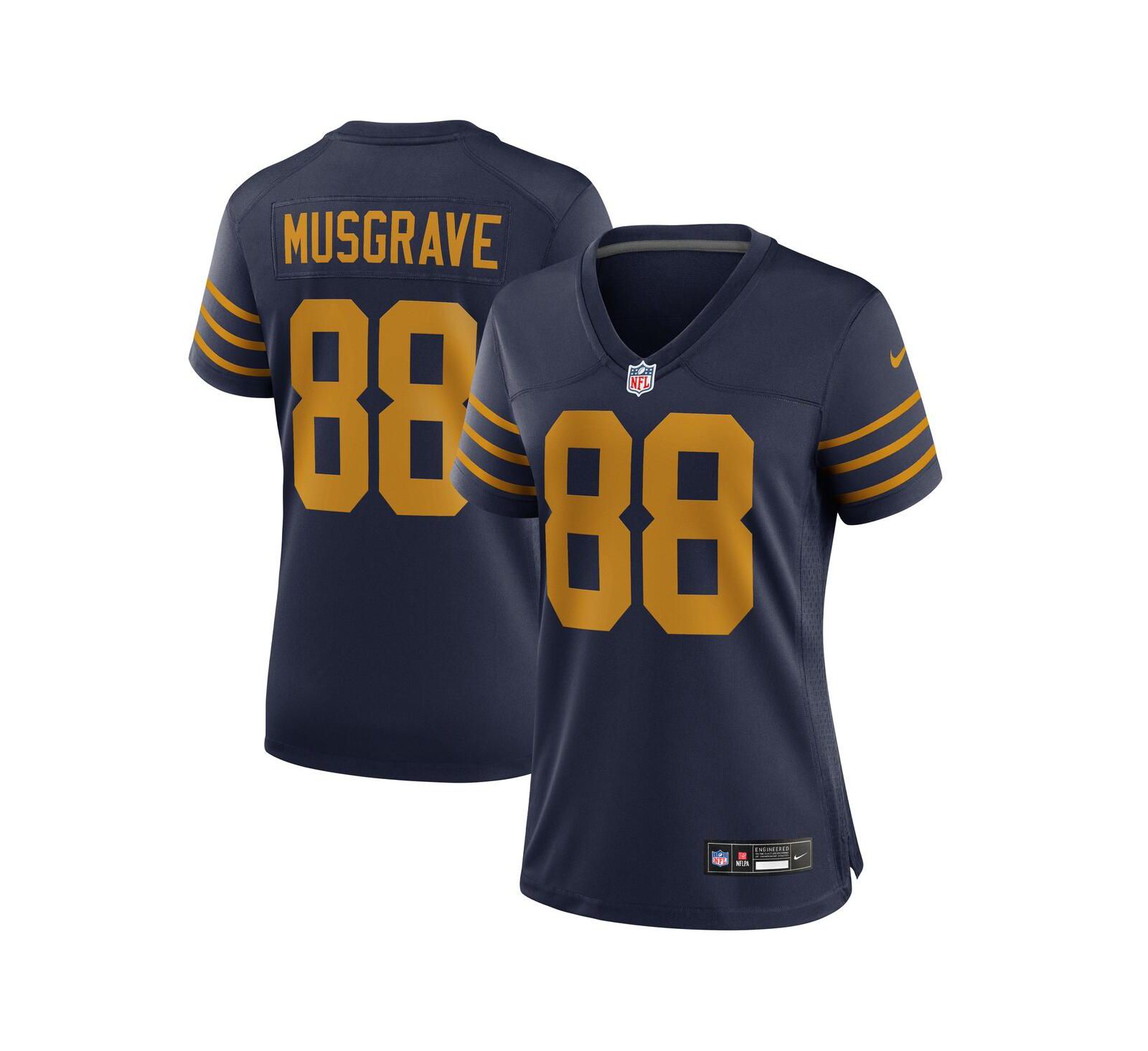 Мужская игровая джерси Nike Luke Musgrave Navy Green Bay Packers The 1923 Classic