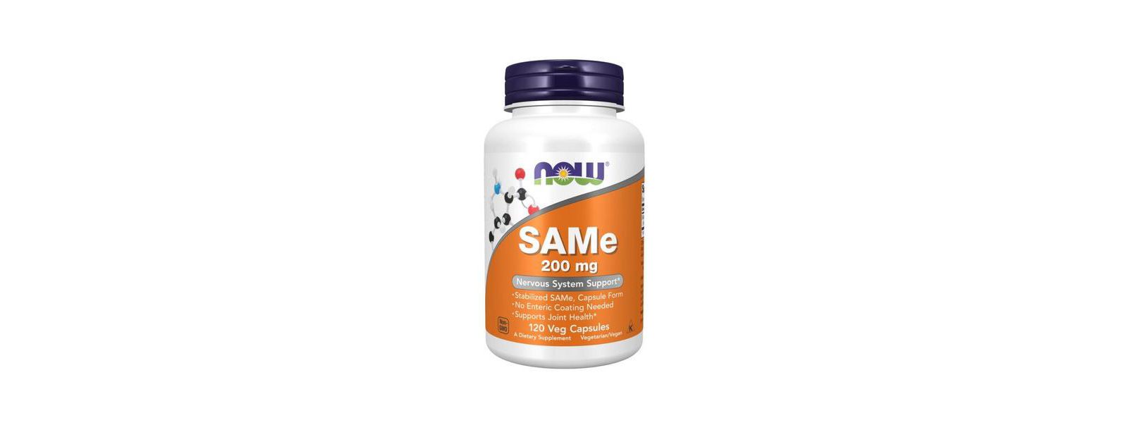 NOW Foods Sam-E, 200 mg, 120 вегетарианских капсул