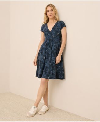 Pact Fit & Flare Crossover Dress