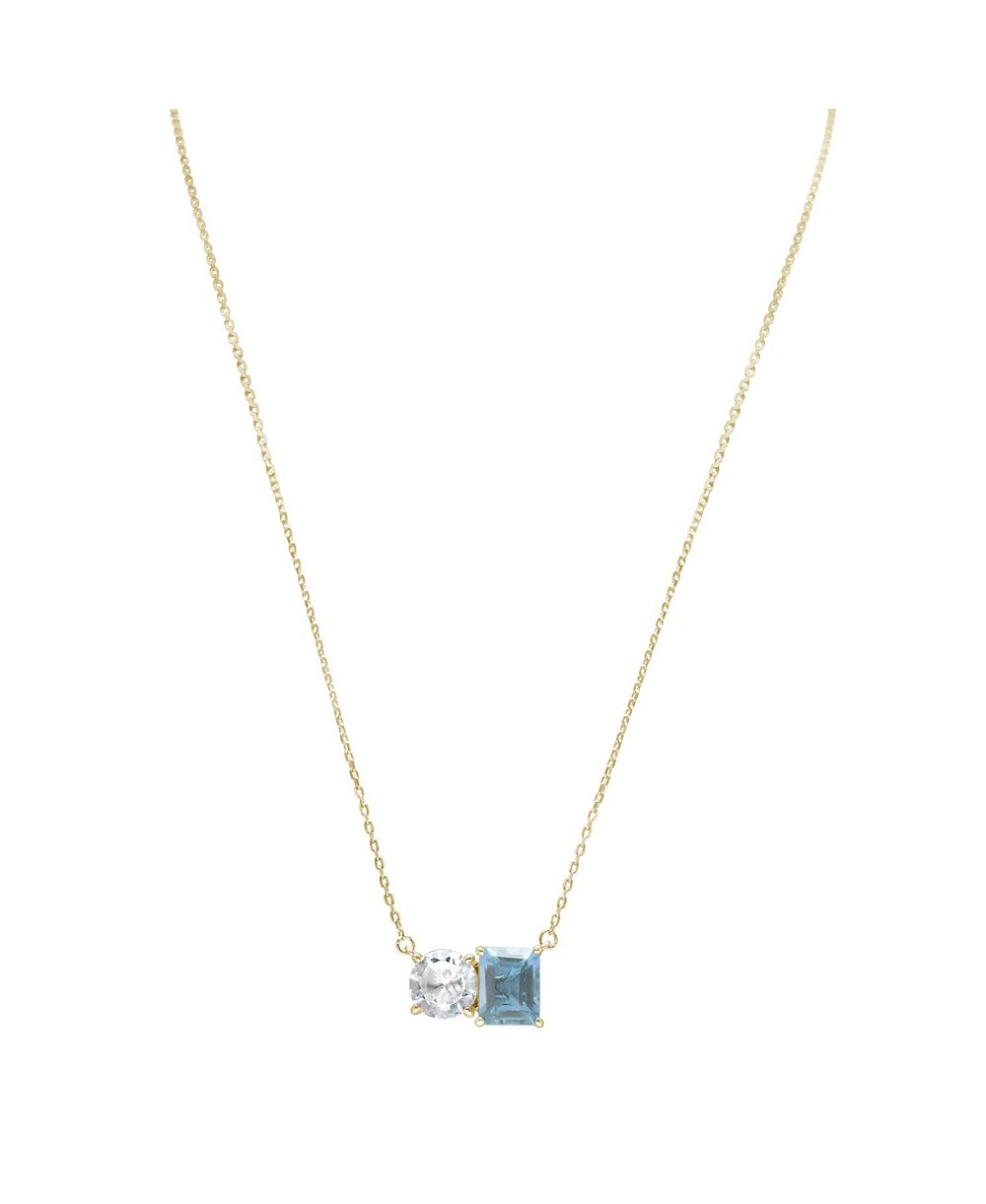 Ожерелье Suzy Levian Sterling Topaz Two Stone