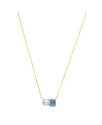 Ожерелье Suzy Levian Sterling Topaz Two Stone