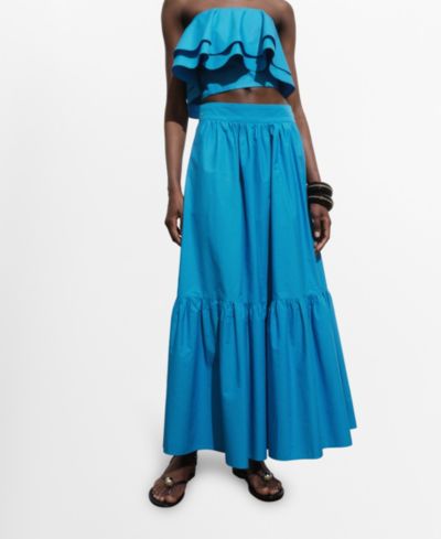 Mango Women's Long Flared Skirt