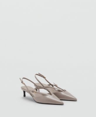 Mango Women's Kitten-Heeled Strappy Shoes