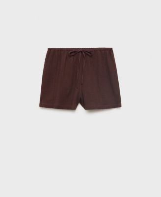 Mango Women's Drawstring Cotton Shorts