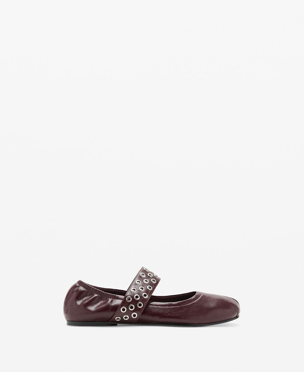 Mango Женские балетки Leather с отделкой Eyelets