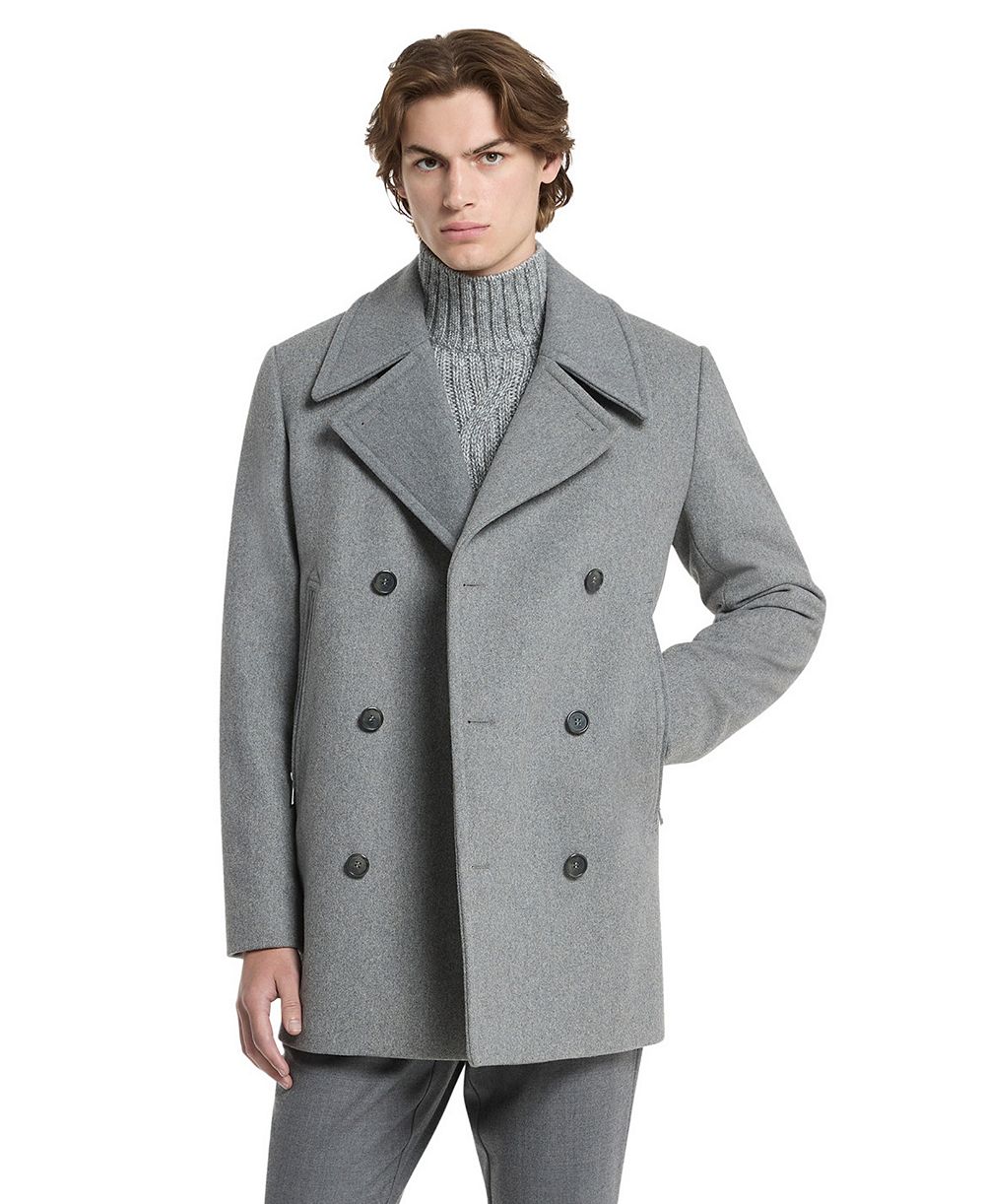 Michael Kors Men's Double-Breasted Wool-Blend Peacoat