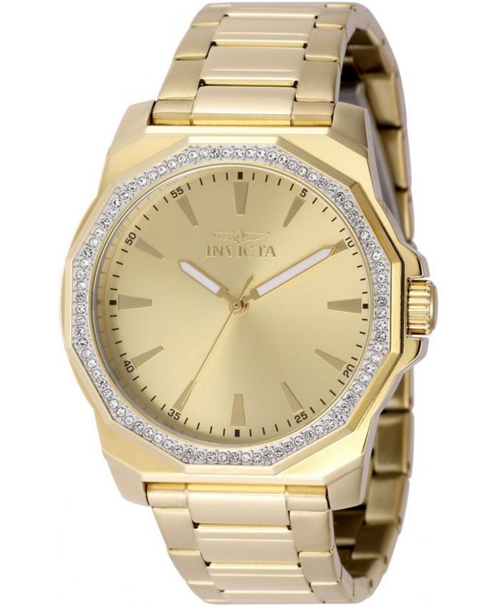 Мужские часы Invicta 49108 Speedway Quartz 3 Hand Gold Dial