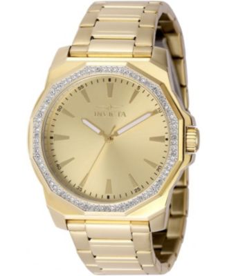 Invicta Men's 49108 Speedway Quartz 3 Hand Gold Dial Watch