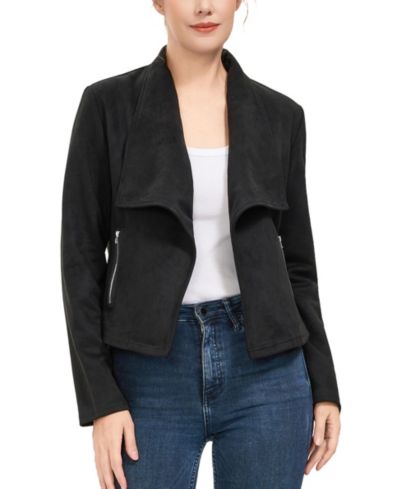 kimi + kai Women's kimi + kai Faux Suede Open Front Jacket