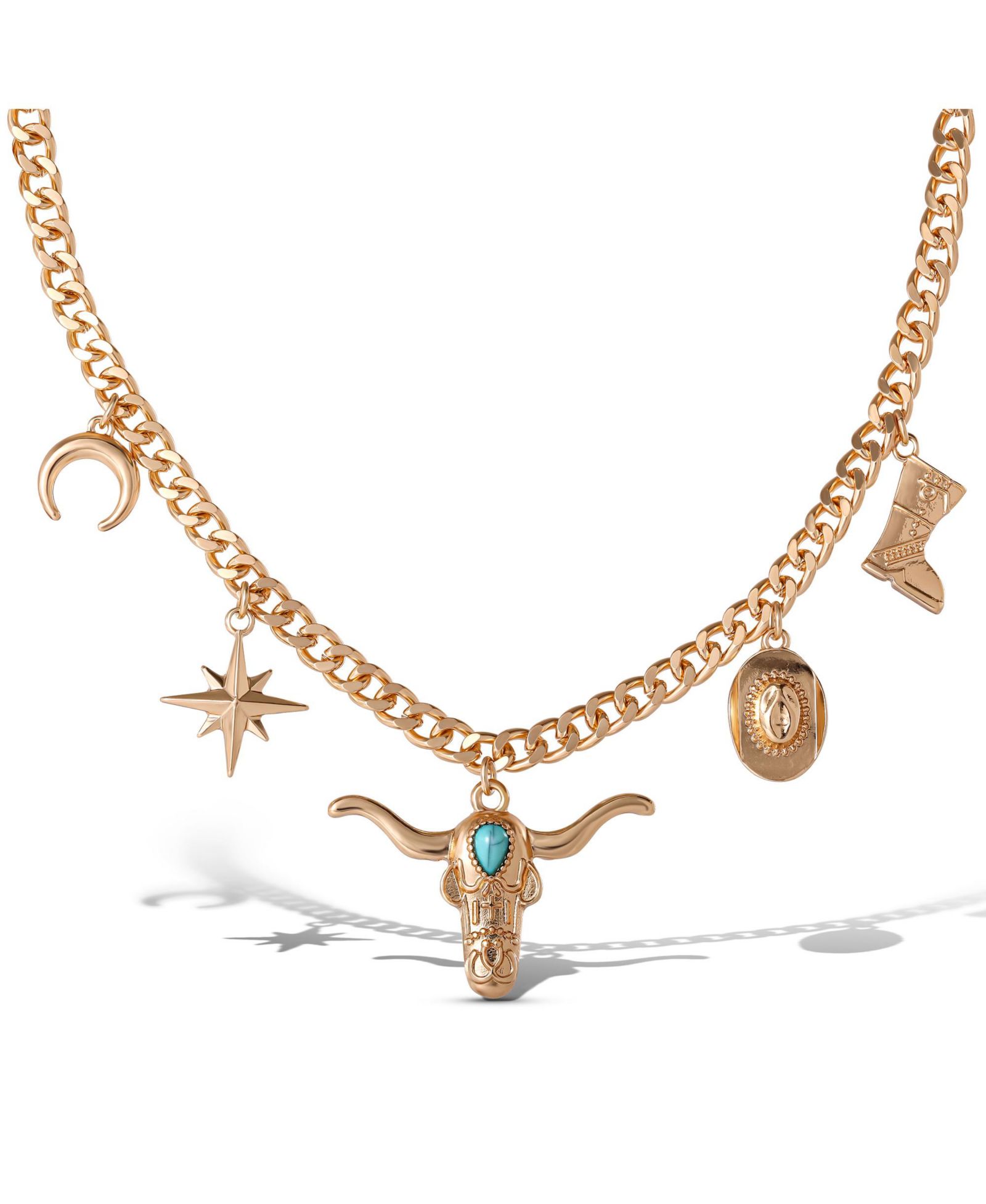 Ожерелье Jessica Simpson Western Charm в серебристом цвете