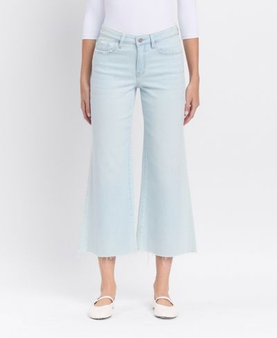 Vervet Women's High Rise Crop Wide Leg Jeans