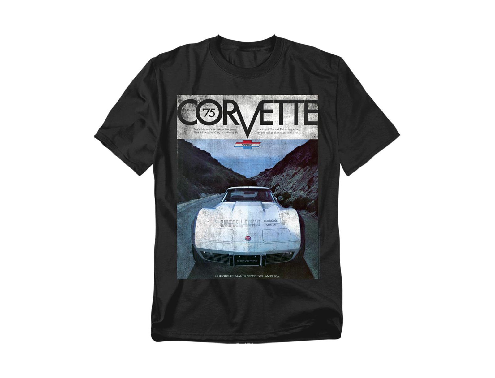 Corvette Men's Chevy 75 Poster T-Shirt