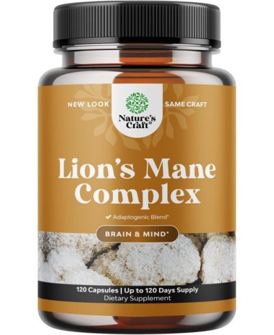 Капсулы Nature's Craft Lion's Mane Complex с Chaga Maitake Shiitake и Reishi, 120 шт