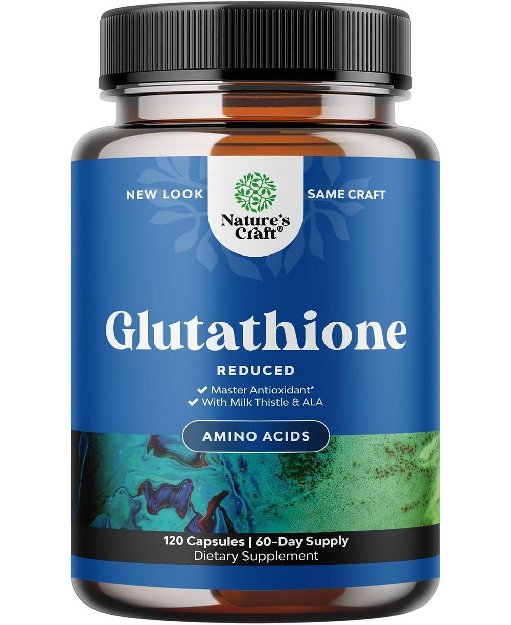 Nature's Craft Капсулы Glutathione, Natural Skin Whitening Anti-Aging, 120ct