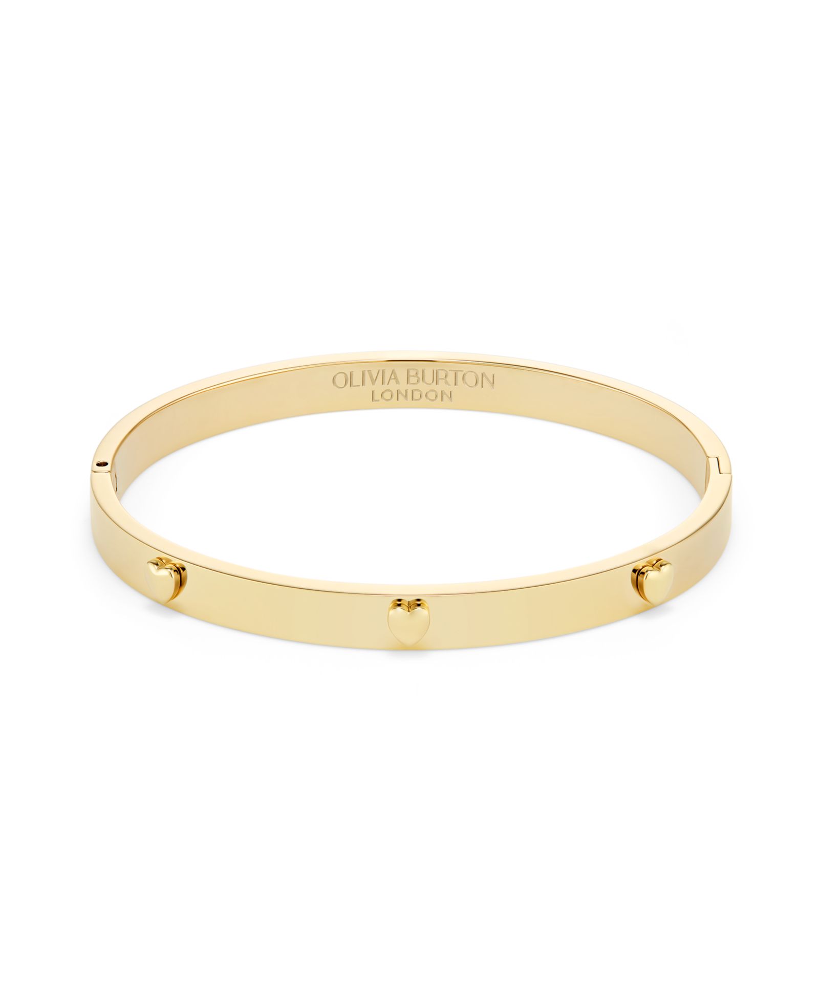 Olivia Burton браслет-бэнгл Mini Heart Gold Tone Stainless