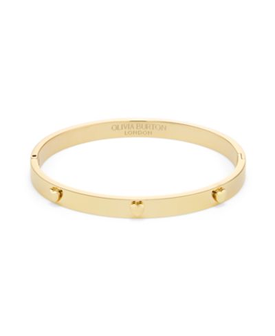 Olivia Burton Mini Heart Gold Tone Stainless Bangle Bracelet