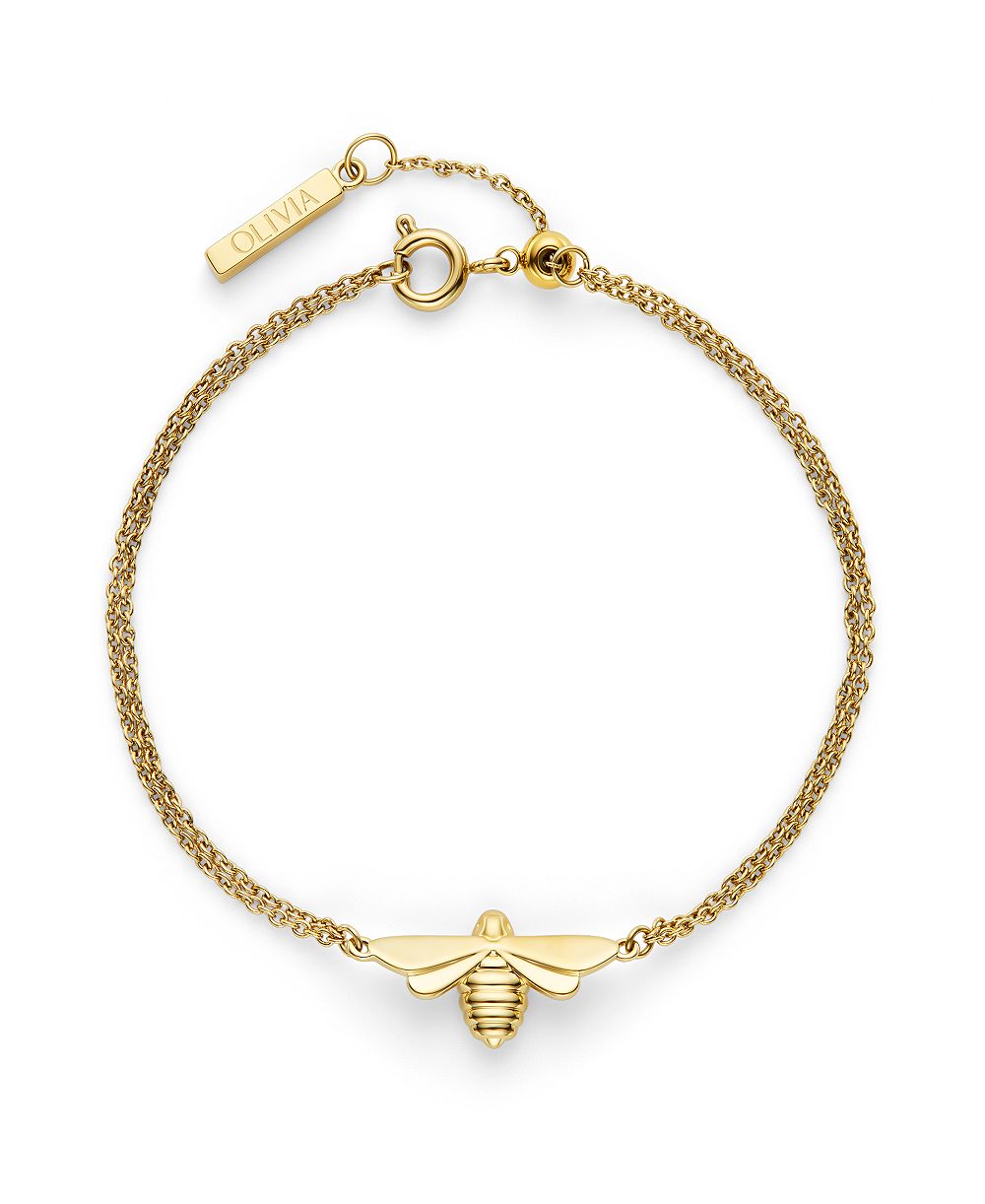 Olivia Burton браслет из нержавеющей стали с золотым покрытием Honey Bee