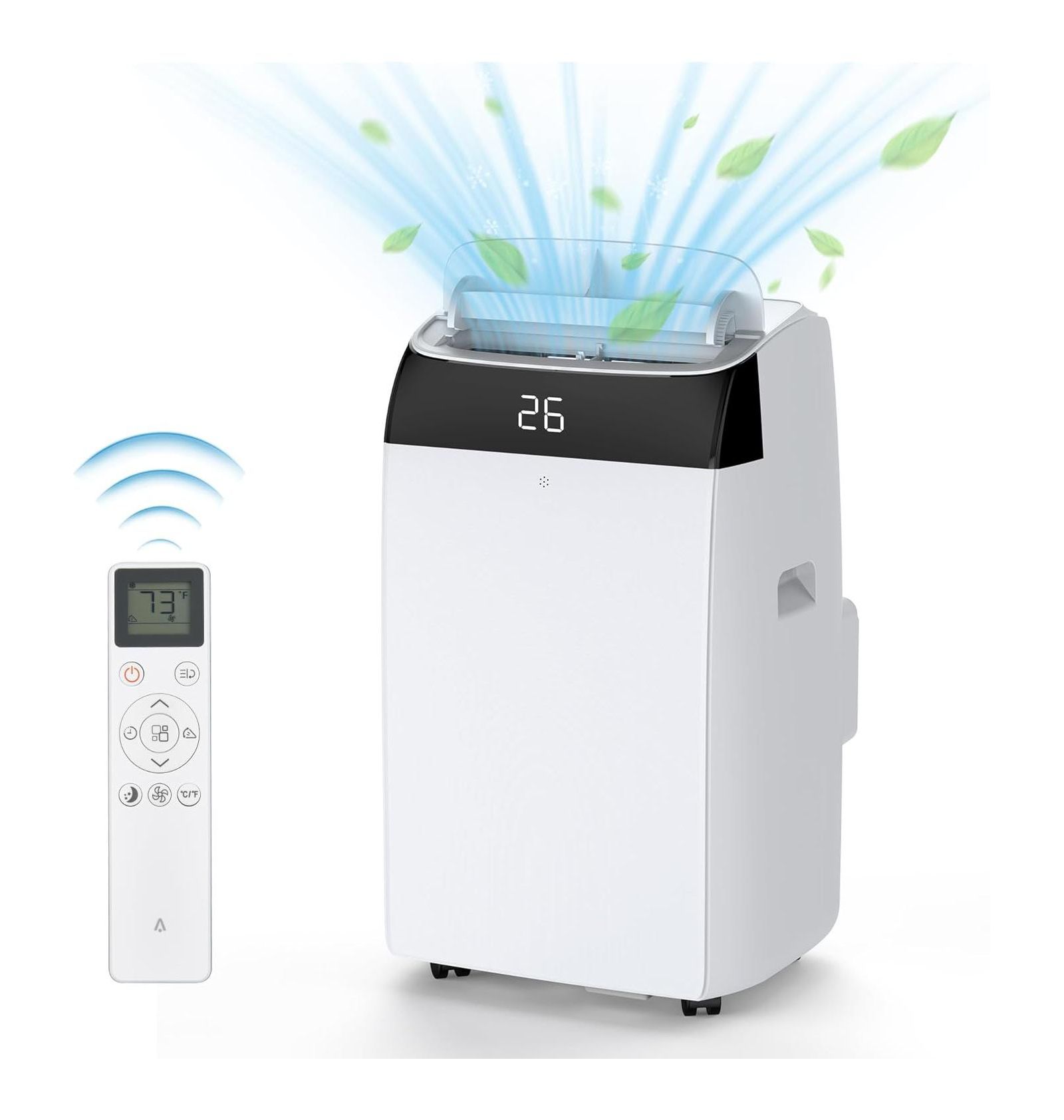 gaomon 12,000 BTU Portable Air Conditioner - Built-in Dehumidifier & Fan, 3-in-1 LED Display Unit, Remote Control, Ideal for Home, Office, Dorm & RV