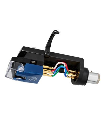 Audio-Technica At-VM520xEB/H Elliptical-Stylus Dual-Moving-Magnet Cartridge and Headshell Combo Kit
