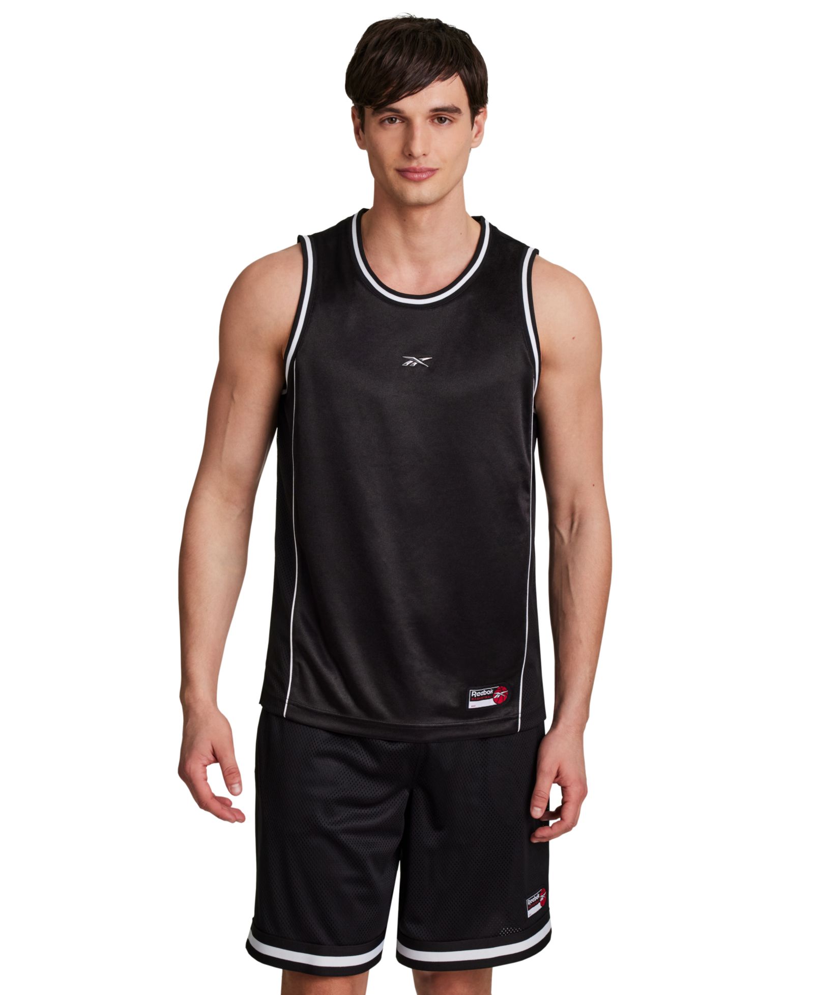 Reebok Men's Polyester Basketball Jock Tag Mesh Tank Top T-shirt
