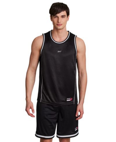 Reebok Men's Polyester Basketball Jock Tag Mesh Tank Top T-shirt