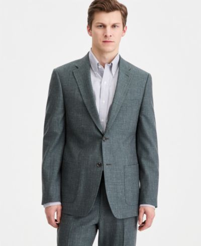 Tommy Hilfiger Мужской костюм Modern-Fit из шерсти, шелка и льна, пиджак