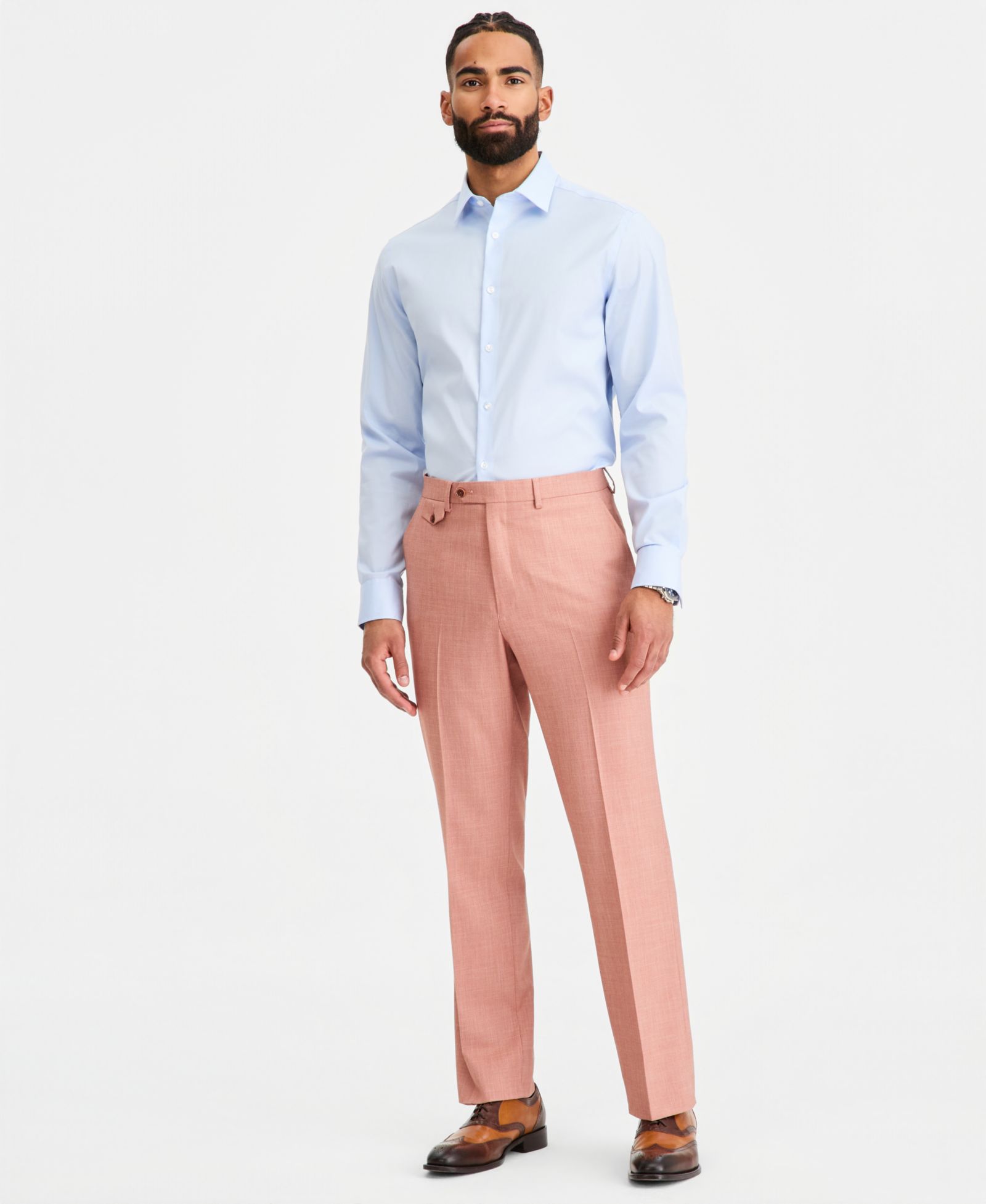 Брюки Tayion Collection Men's Classic-Fit Rust Solid Suit Separates