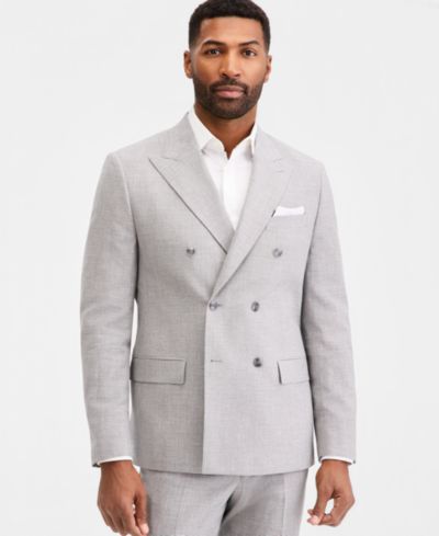 Michael Kors Мужской классический двубортный пиджак с узором houndstooth