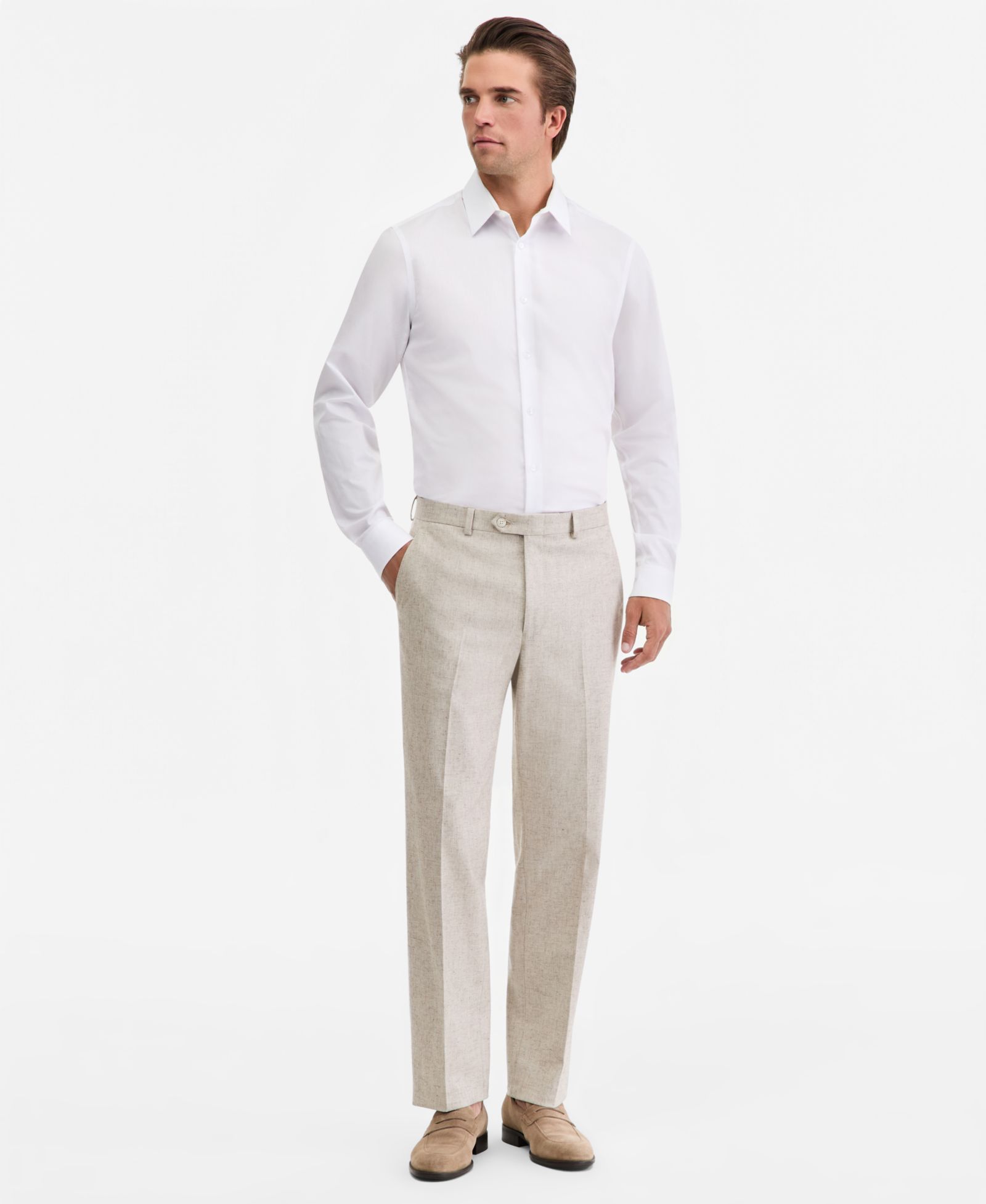 Мужские брюки от костюма Michael Kors Classic-Fit Tan Texture