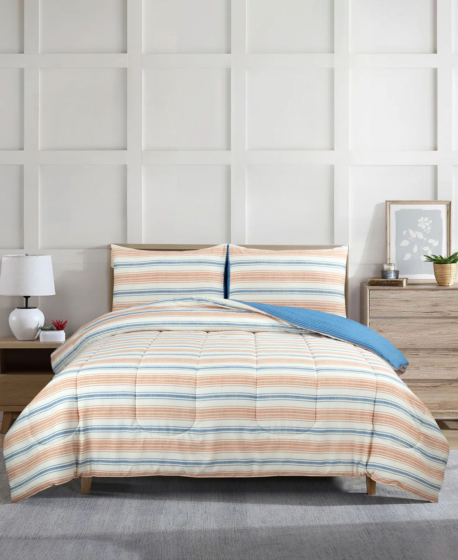 Комплект покрывал Macy's Cloud Stripe 3-Pc.