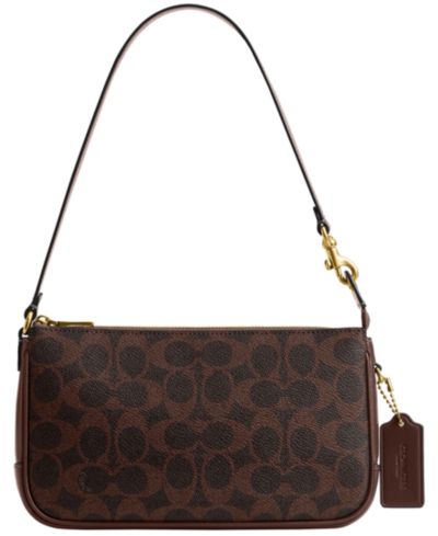 Маленькая сумка через плечо COACH Plaza Small Signature Canvas Slim