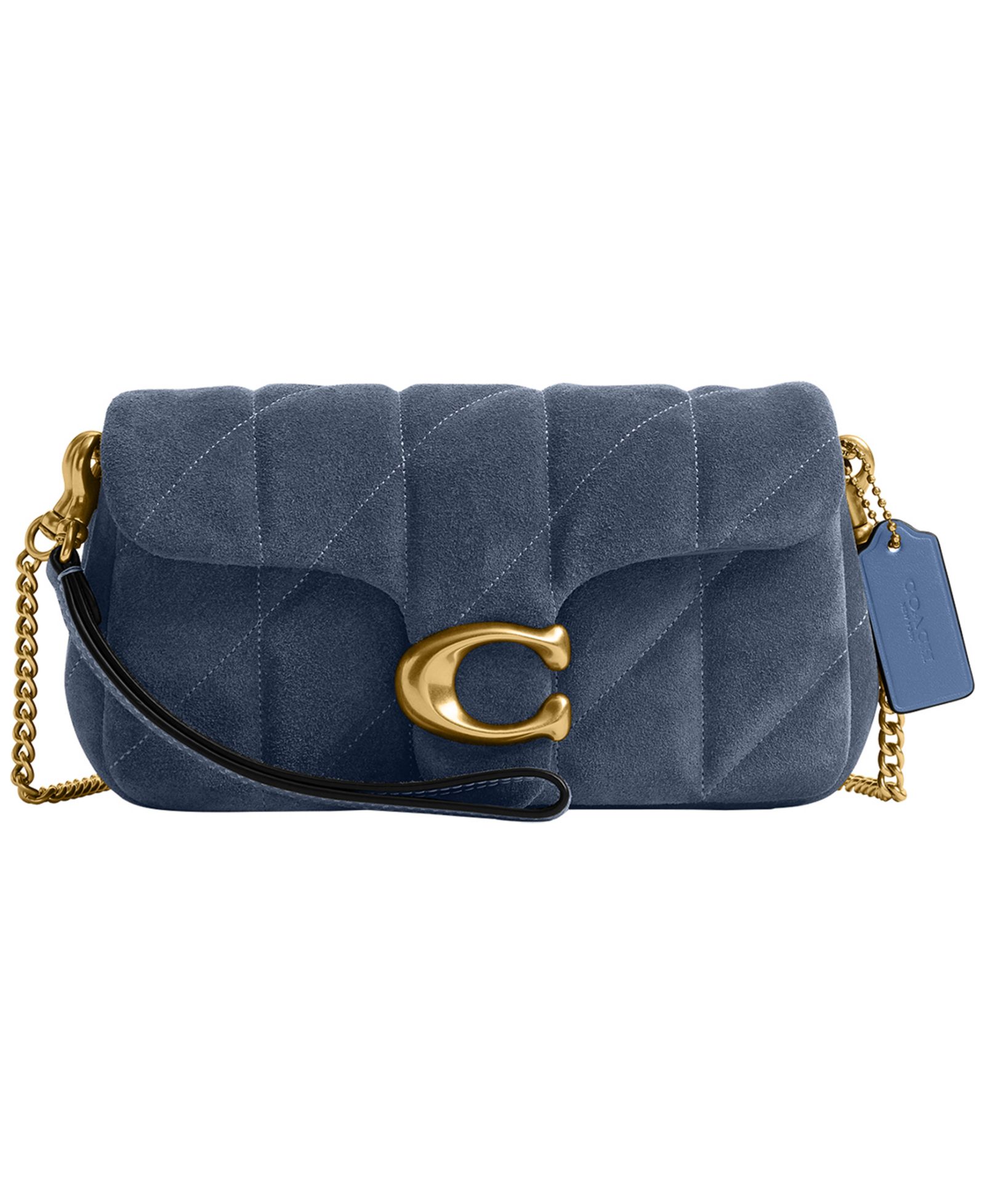 Сумка через плечо COACH Quilted Tabby Mini Suede 19