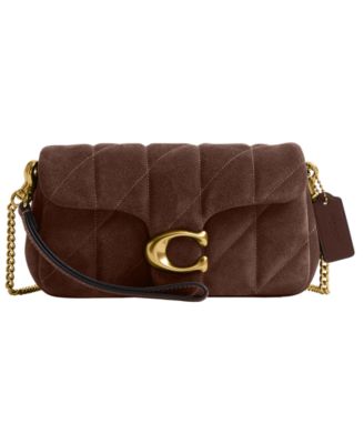 Сумка через плечо COACH Quilted Tabby Mini Suede 19