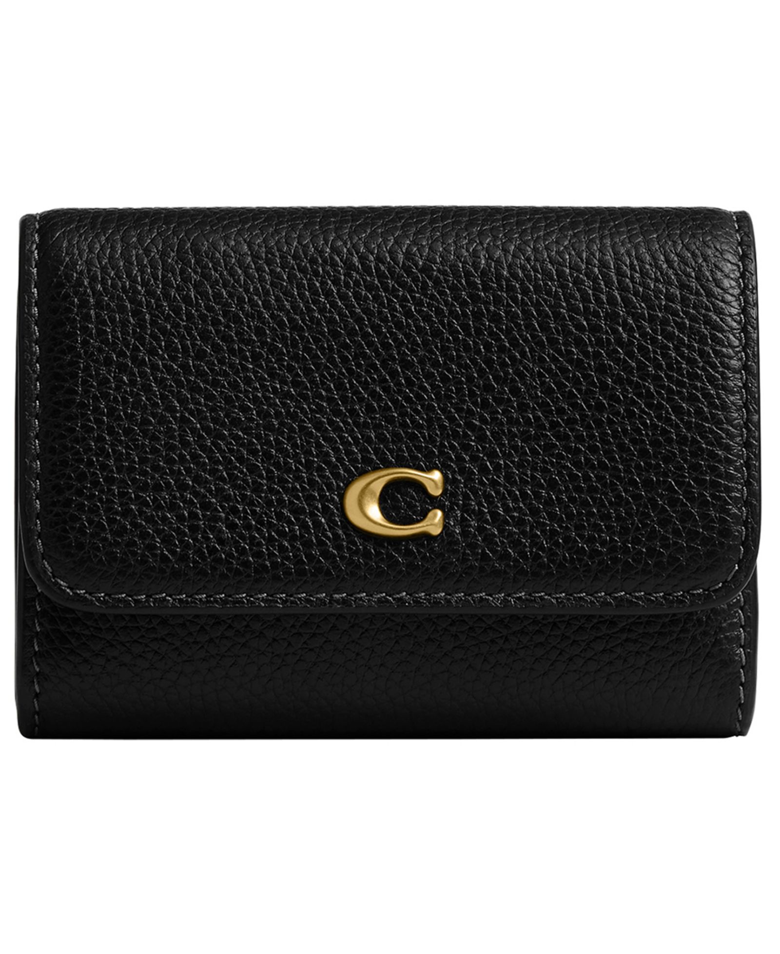 Кошелек COACH Essential Pebble Leather Flap Card Case